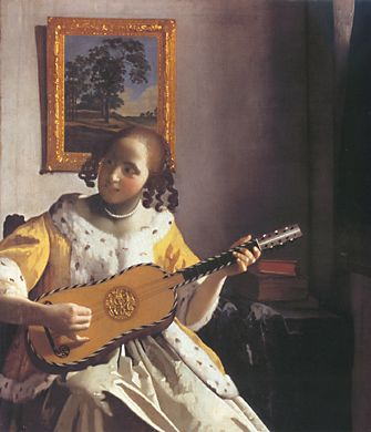 フェルメール ギターを弾く女